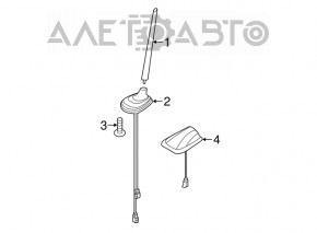 Antena de ștap pentru Jeep Renegade 15 - tip 2