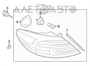 Lampa exterioară aripă stângă VW CC 13-17 restilizată