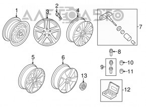 Диск колесный R17 VW CC 08-17 бордюрка, полез лак