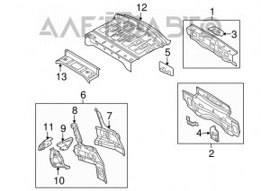 Panoul din spate VW CC 08-17, 2 piese, negru.