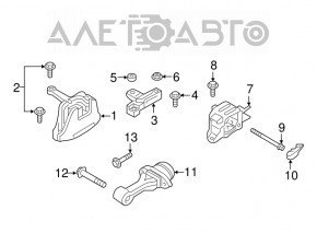 Pernele motorului stâng Hyundai Elantra AD 17-20 1.6 automat nou OEM original