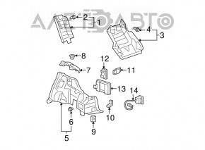 Capacul arcului drept Toyota Highlander 08-13 gri, zgârieturi.