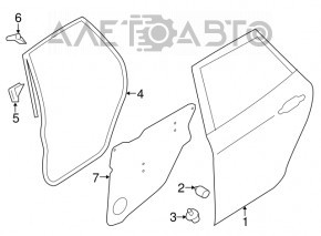 Usa goala spate dreapta Subaru Forester 14-18 SJ grafit 61K mici lovituri