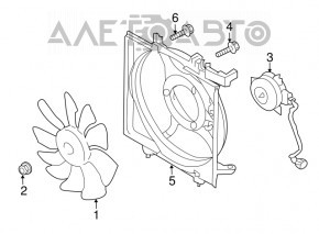 Difuzorul capacului radiatorului gol stânga Subaru Forester 14-18 SJ 2.5, 2.0