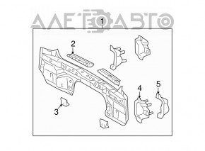 Panoul din spate al unui Toyota Highlander 08-13, argintiu, ruginit