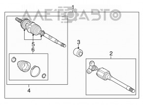 Ax cu roți față dreapta Toyota Highlander 08-13 hibrid