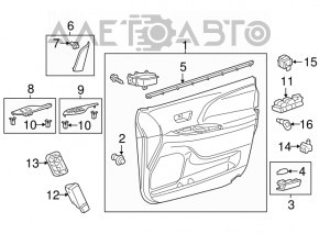 Обшивка двери карточка передняя правая Toyota Sienna 11-12 бежевая, потерта кожа