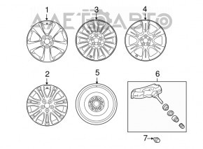 Roată de 17 inch pentru Toyota Sienna 11-20, cu jantă.