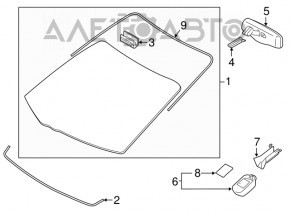 Parbriz Toyota Sienna 11-17 fără senzor de ploaie cu încălzire.