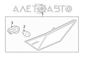 Semnalizator stânga aripă Honda Civic X FC 16-21 nou, neoriginal.