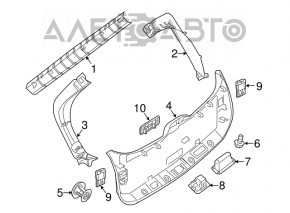 Capacul portbagajului inferior Infiniti JX35 QX60 13- negru, zgârieturi