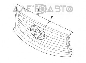 Grila radiatorului cu emblema Infiniti JX35 QX60 13-15 pre-restilizare