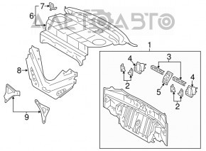 Panoul din spate al Toyota Avalon 13-18 alb 070