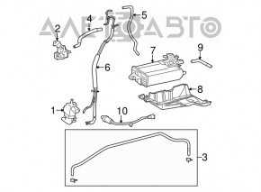 Protecția absorbantului de combustibil Toyota Sienna 11-20