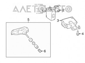 MONITOR DE PRESIUNE A ANVELOPELOR Toyota Sienna 11-20