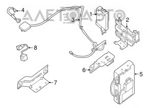 Telematics Control Module с ключем Nissan Leaf 13-17 с блоком ECU