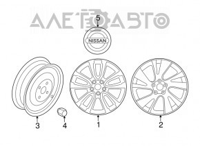 Roată de 18 inch pentru Nissan Murano Z52 15- cu jantă.