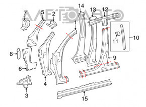 Aripa față stânga Toyota Sequoia 08-16.