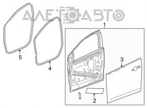 Дверь в сборе передняя левая Chevrolet Volt 16-