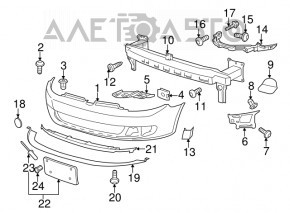 Capacul carligului de tractare pentru bara fata VW Jetta 11-14 SUA, nou, neoriginal