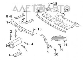 Grila radiatorului central al Infiniti QX50 19- OEM nou original