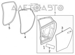 Дверь в сборе задняя левая Chevrolet Volt 16- keyless, белый GAZ, царапины на ручке