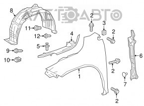 Aripa dreapta fata pentru Lexus RX350 RX450h 16-22, noua, originala OEM