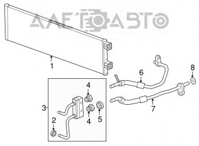 Radiatorul de răcire a transmisiei automate Chevrolet Volt 16- nou TYC Taiwan