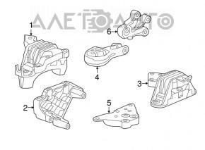 Pernele motorului din spate pentru Chevrolet Volt 11-15, noi, neoriginale, SUA