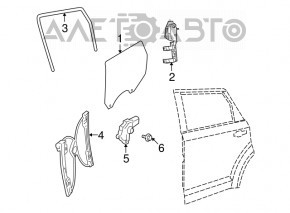 Motorul geamului electric din spate dreapta pentru Dodge Journey 11-