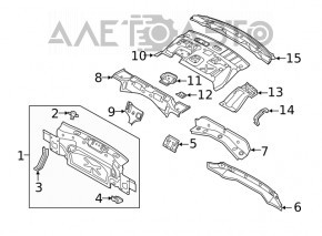 Задняя панель VW Jetta 19- 2 части, черный L041