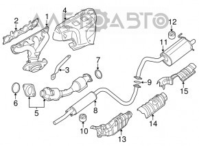 Suport pentru teava de evacuare Nissan Rogue 14-20 nou original OEM