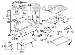 Geam panoramic complet pentru VW Tiguan 09-17, incalzit, fara geam frontal