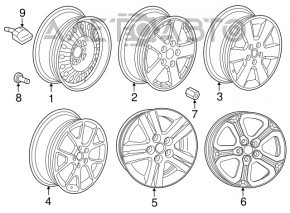 Roată de 17 inch pentru Dodge Journey 11- tip 2