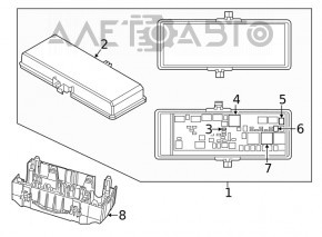 Blocul de siguranțe sub capotă Dodge Journey 11- 2.4