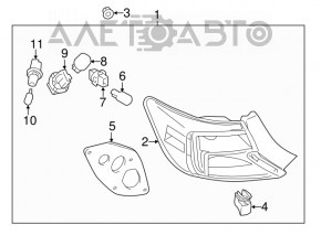 Крепление заднего бампера под фонарем левое Toyota Camry v50 12-14 usa новый OEM оригинал