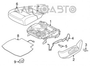 Scaun șofer VW Tiguan 09-17 fără airbag, material textil negru, manual, de curățat chimic.