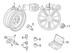 Set de jante R18 4 bucăți pentru VW Tiguan 09-17