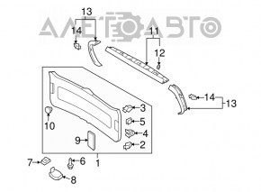 Capac portbagaj VW Tiguan 09-17 negru