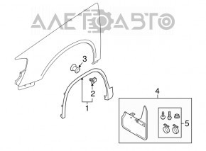 Capacul aripii spate stânga VW Tiguan 09-17 nou, neoriginal.