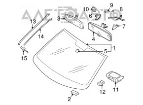 Parbriz VW Tiguan 09-17 PILKINGTON cu ciobituri, aer pe margine, nisip, lovituri