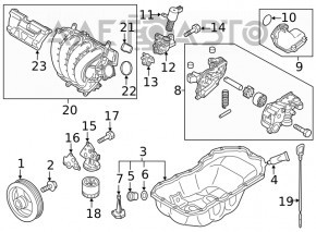 Supapa regulatorului de fază Mazda CX-9 16- 2.5T nou OEM original