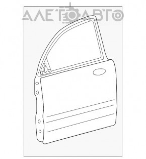 Ușă asamblată față dreapta Hyundai Sonata 11-15 hibrid alb WW7, pini