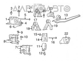 Suportul de amortizare a motorului spate pentru Jeep Compass 11-16 2.0, 2.4