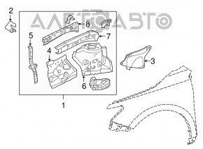 Четверть передняя левая Toyota Camry v55 15-17 usa синяя