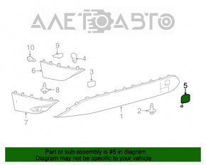 Capacul carligului de tractare al bara spate Toyota Prius 50 16-18 nou original