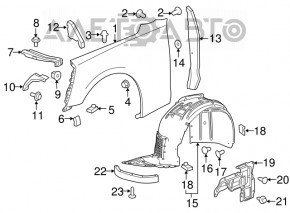 Aripa dreapta fata Chevrolet Camaro 16-