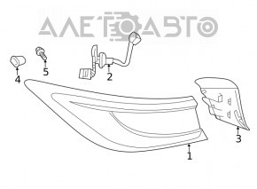 Lampa exterioară aripă dreaptă Infiniti QX50 19-