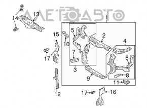 Televizor panou radiator Lexus RX300 RX330 RX350 RX400h 04-09 nou neoriginal