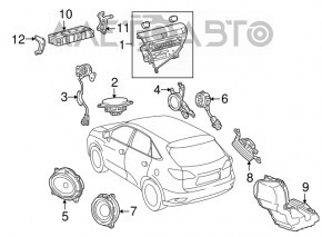 Radio, casetofon, controlul climatului, panoul asamblat Lexus RX350 RX450h 10-15 tip 1